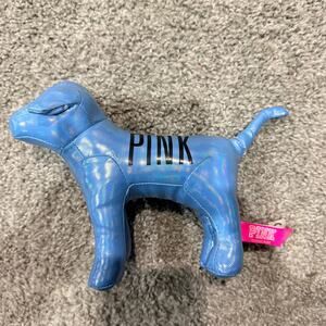 Victoria's Secret PINK Metallic Blue Plush Dog